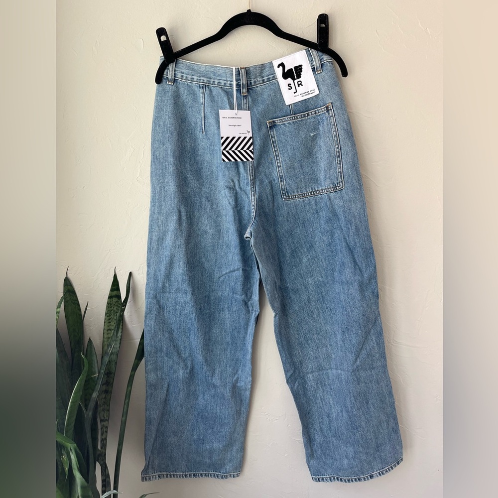 🦋SANDRINE ROSE X FREE PEOPLE WIDE LEG DISTRESSED JEANS IN ORIGINAL 28 - Picture 6 of 7